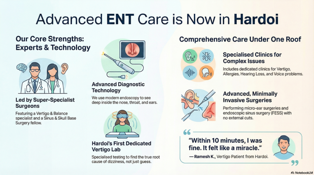 best ENT doctor in Hardoi PRIME ENT CENTER Allergy and Vertigo नाक कान गले का अस्पताल
